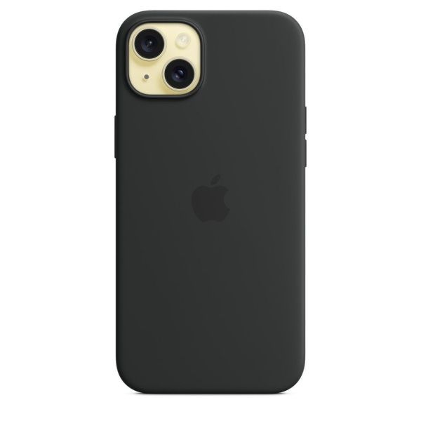 Чехол силиконовый MagSafe iPhone 15 Plus, черный