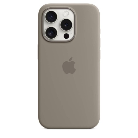 Чехол оригинальный силиконовый MagSafe iPhone 15 Pro Max, натуральный титан