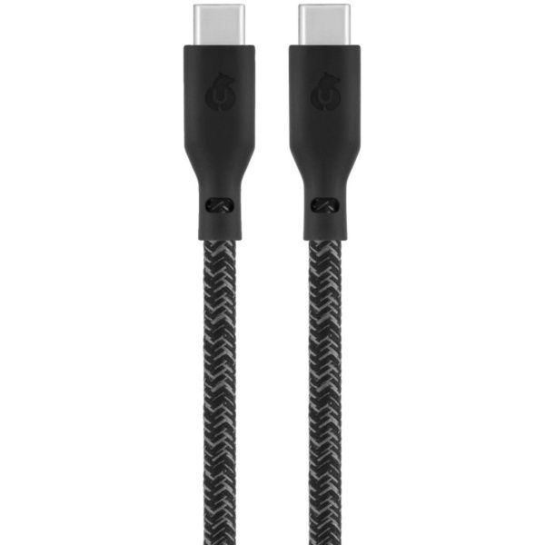 Кабель зарядный uBear Trend Cable USB-C/USB-C 2.4м, 140W, черный