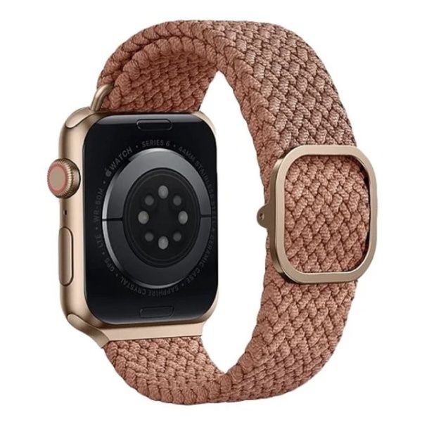 Ремешок Uniq ASPEN Strap Braided для Apple Watch 46/45/44mm, розовый