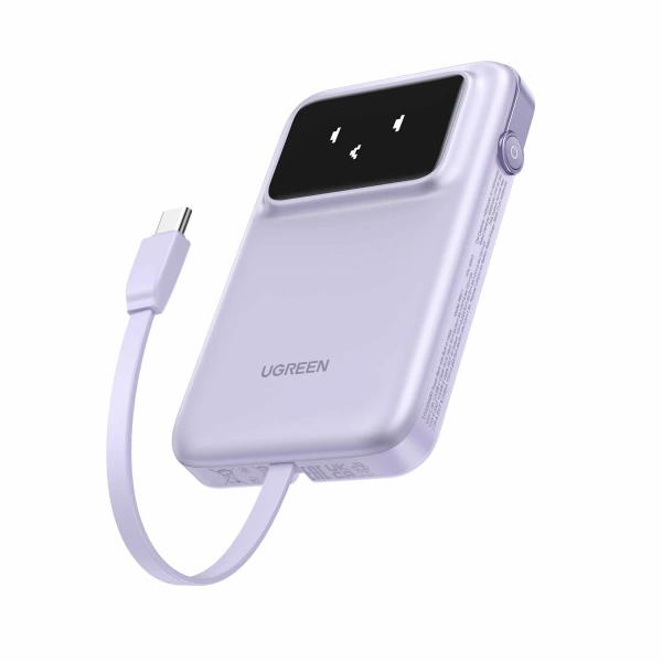 Внешний аккумулятор UGREEN UNO 10000mAh 30W Power Bank, фиолетовый                              