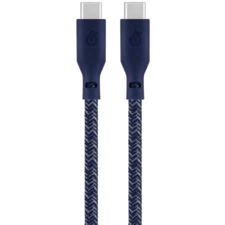 Кабель зарядный uBear Trend Cable USB-C/USB-C 1.2м, 60W, синий