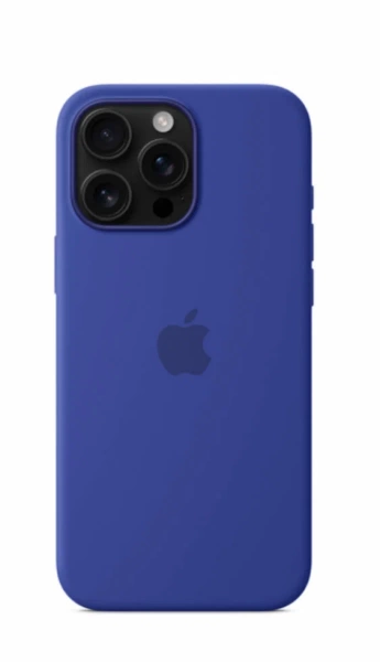 Чехол силиконовый MagSafe iPhone 16 Pro, темно-синий