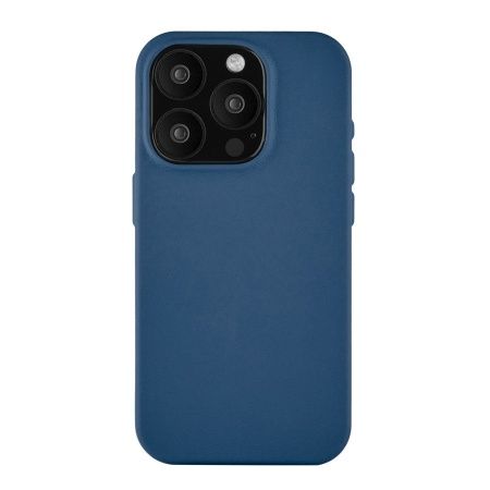 Чехол защитный uBear Capital Leather Case iPhone 15 Pro Max MagSafe, тёмно-синий