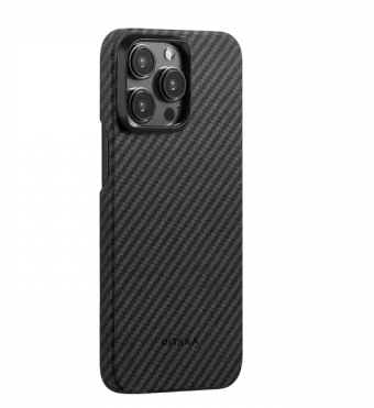 Чехол Pitaka MagEZ Case 4 Kevlar для iPhone 15 Pro Max, черно-серый
