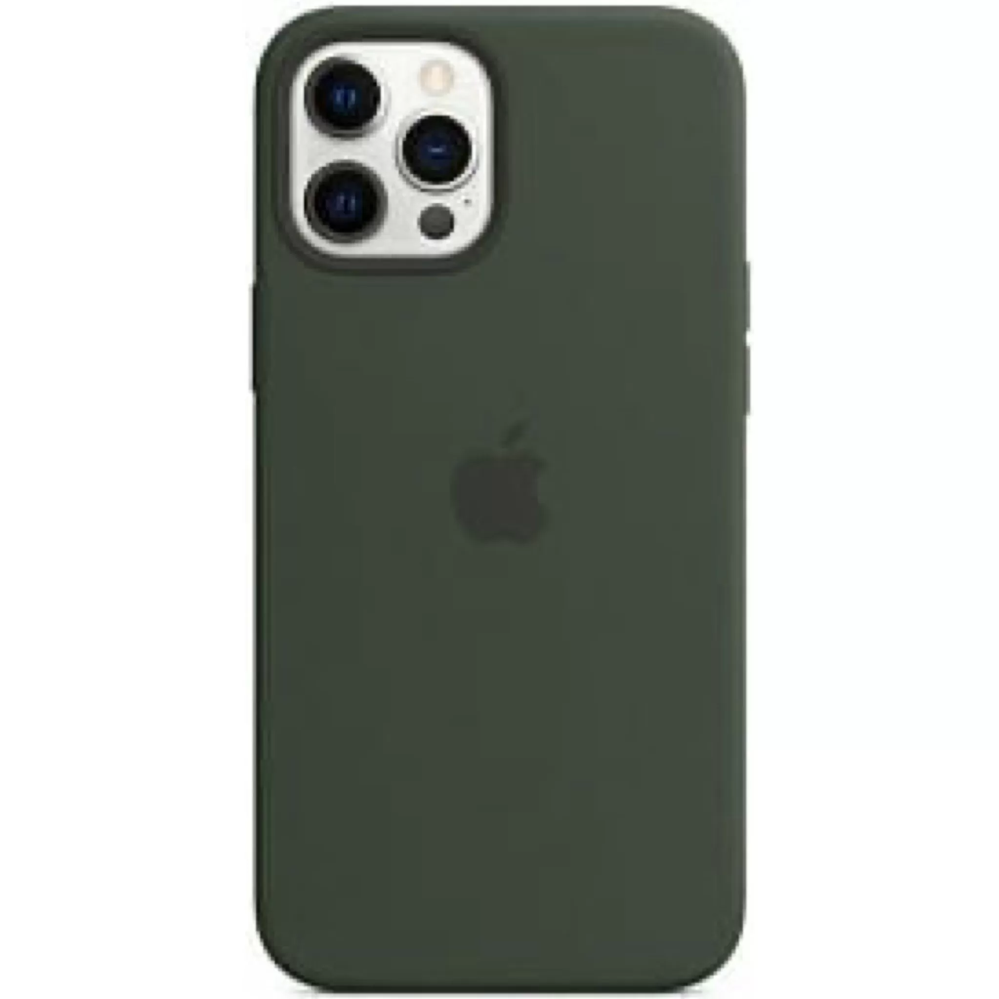 Чехол силиконовый MagSafe iPhone 12 Pro Max, тёмно-зелёный