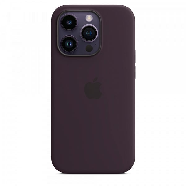 Чехол силиконовый MagSafe iPhone 14 Pro, темно-фиолетовый