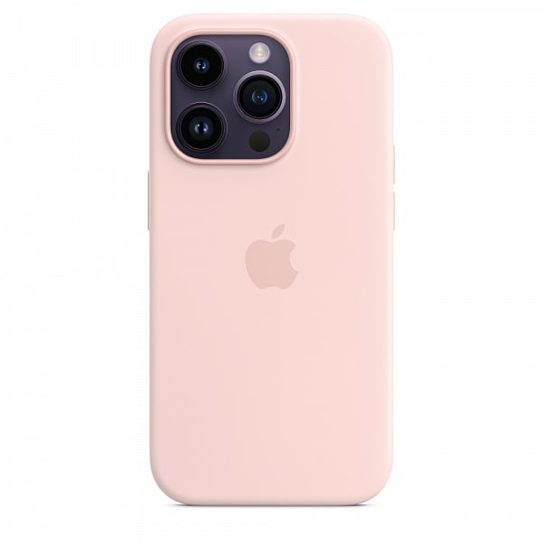 Чехол силиконовый MagSafe iPhone 14 Pro, нежно-розовый