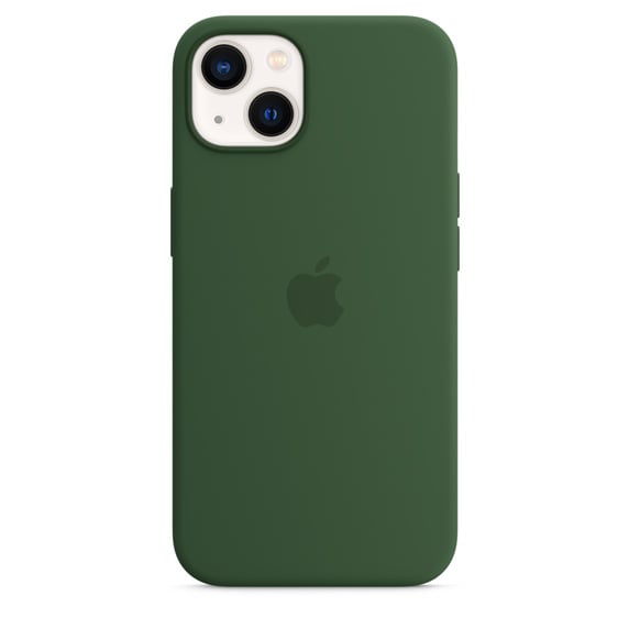 Чехол силиконовый MagSafe на iPhone 13, зеленый