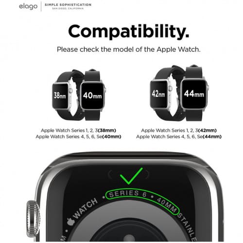 Ремешок Elago для Apple Watch 38/40/41mm Sport Rubber, черный