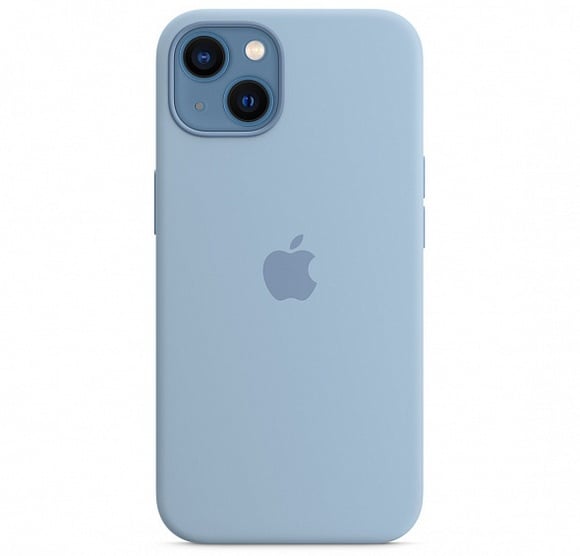 Чехол силиконовый MagSafe iPhone 14, голубой