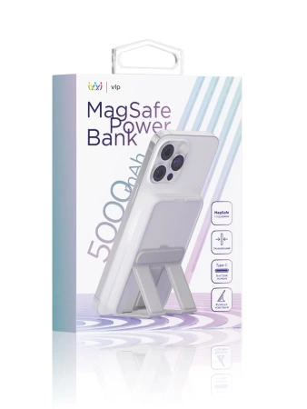 Аккумулятор внешний «vlp» Magsafe PowerBank 5000 mAh, USB-C (Белый)