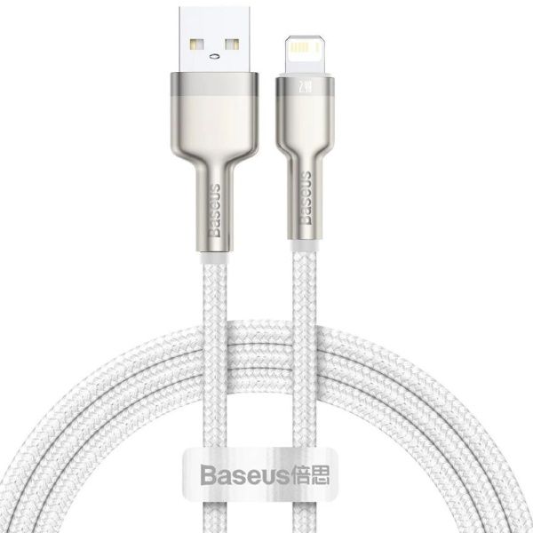 Зарядный провод Baseus Cafule Cable Metal USB - Lightning 1м, белый