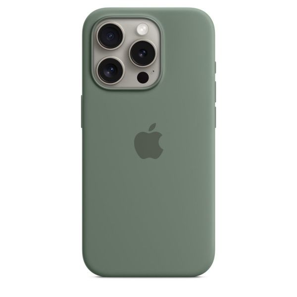  Чехол силиконовый MagSafe iPhone 15 Pro Max, зеленый