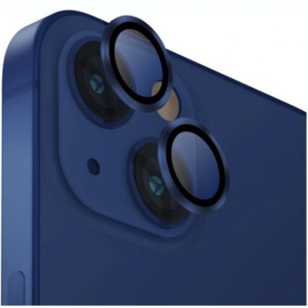 Защитное стекло камеры на iPhone 14 /14 Plus, синий