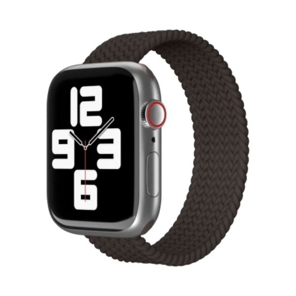 Ремешок нейлоновый плетёный "vlp" для Apple Watch 49/45/44/42mm, L/XL, 2шт, черный
