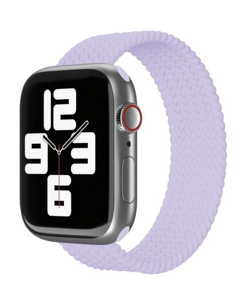 Ремешок нейлоновый плетёный "vlp" для Apple Watch 49/45/44/42mm, S/M, 2шт, сиреневый