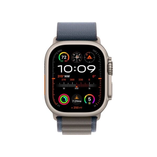Apple Watch Ultra 2 49 мм, ремешок Alpine синего цвета, размер M