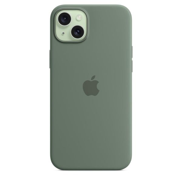  Чехол силиконовый MagSafe iPhone 15 Plus, зеленый