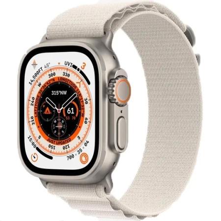 Apple Watch Ultra 49 мм, ремешок Alpine цвета «сияющая звезда», размер S