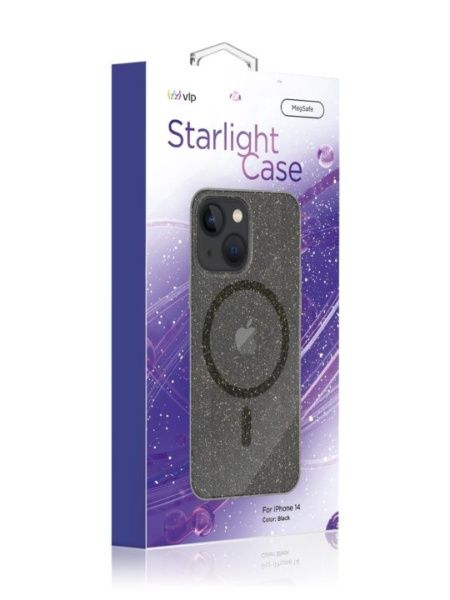 Чехол защитный "vlp" Starlight Case with MagSafe для iPhone 14, черный