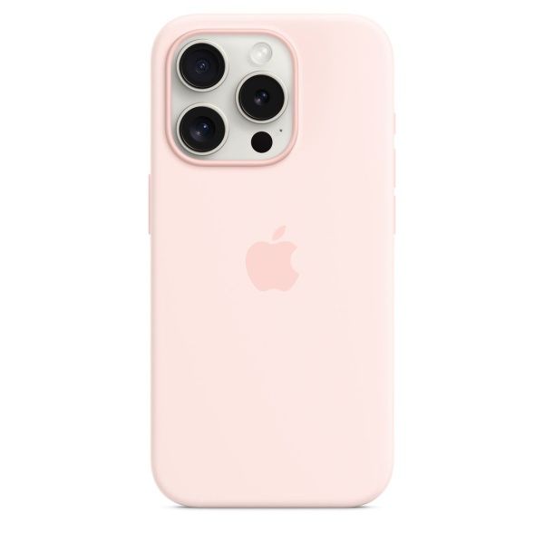  Чехол силиконовый MagSafe iPhone 15 Pro Max, розовый