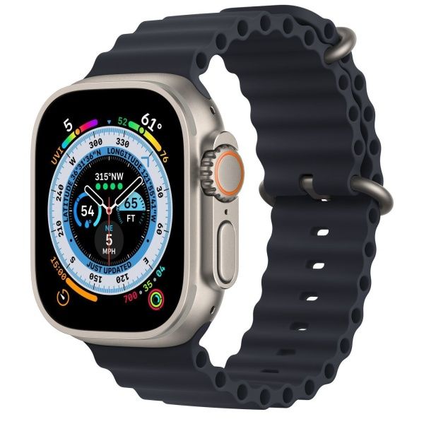 Apple Watch Ultra 49 мм, ремешок Ocean цвета «тёмная ночь»