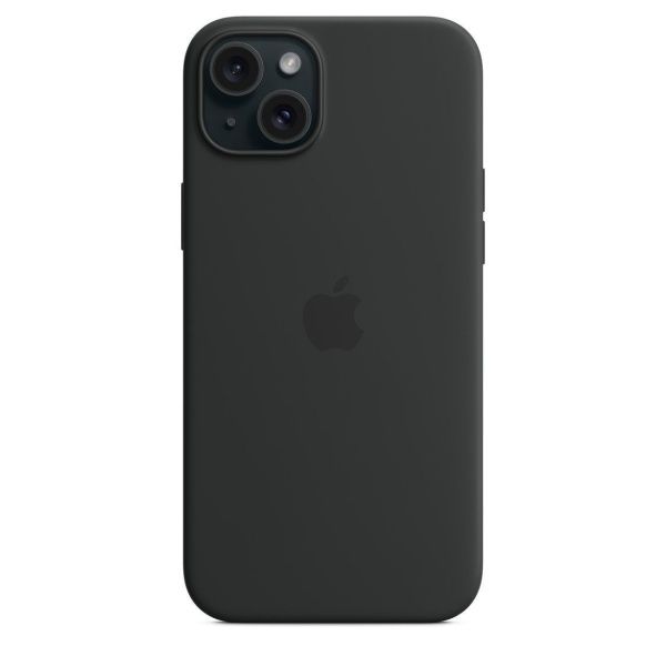  Чехол силиконовый MagSafe iPhone 15 Plus, черный