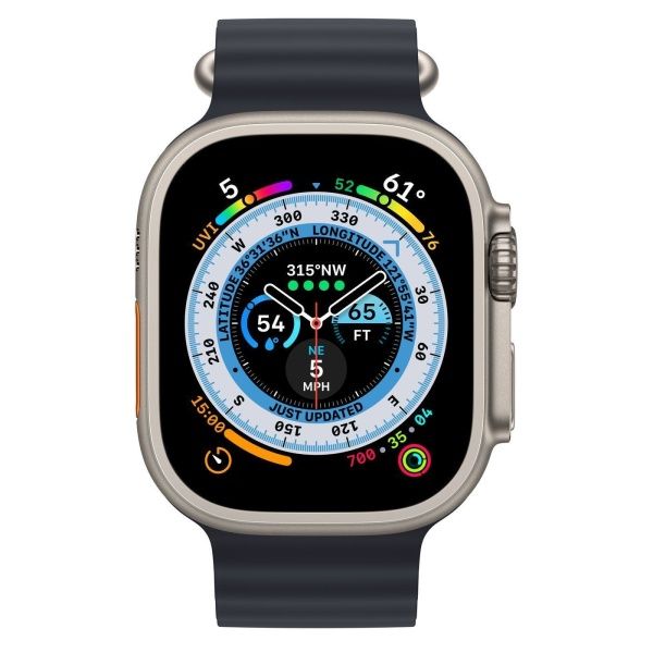 Apple Watch Ultra 49 мм, ремешок Ocean цвета «тёмная ночь»