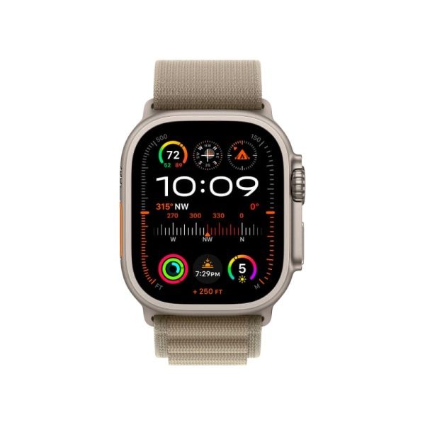 Apple Watch Ultra 2 49 мм, ремешок Alpine  оливкового цвета, размер M