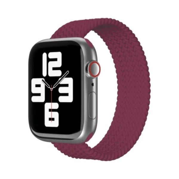 Ремешок нейлоновый плетёный "vlp" для Apple Watch 49/45/44/42mm, L/XL, 2шт, марсала