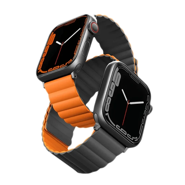 Ремешок Uniq Revix для Apple Watch 49/45/44/42mm, серый/оранжевый