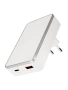 Адаптер "vlp" 20Вт USB-C+USB-A, PD, QC, белый