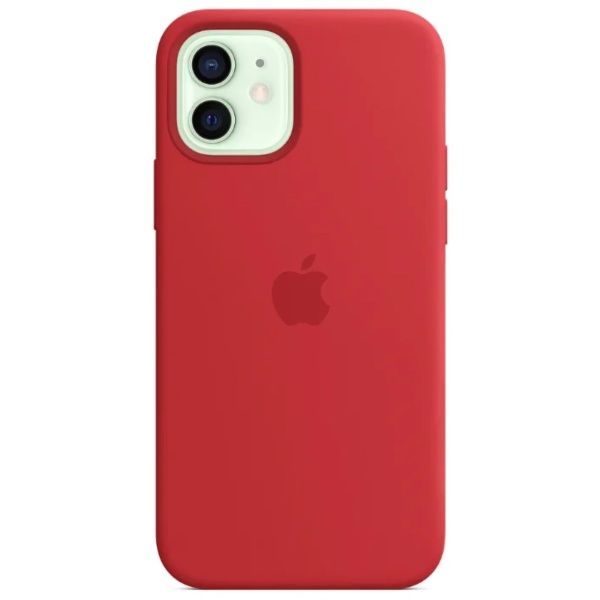 Чехол силиконовый MagSafe iPhone 12/12 Pro, красный