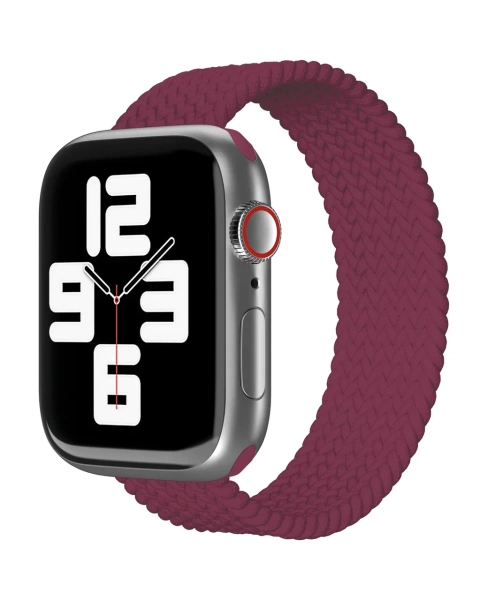 Ремешок нейлоновый плетёный "vlp" для Apple Watch 49/45/44/42mm, L/XL, 2шт, марсала