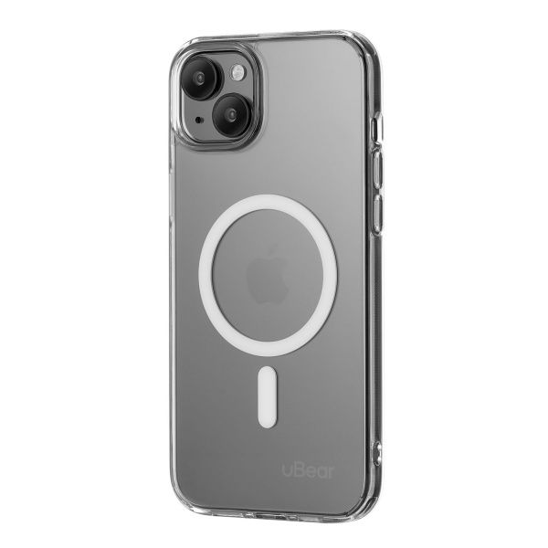 Чехол защитный uBear Real Mag Case, iPhone 15 Plus MagSafe, прозрачный