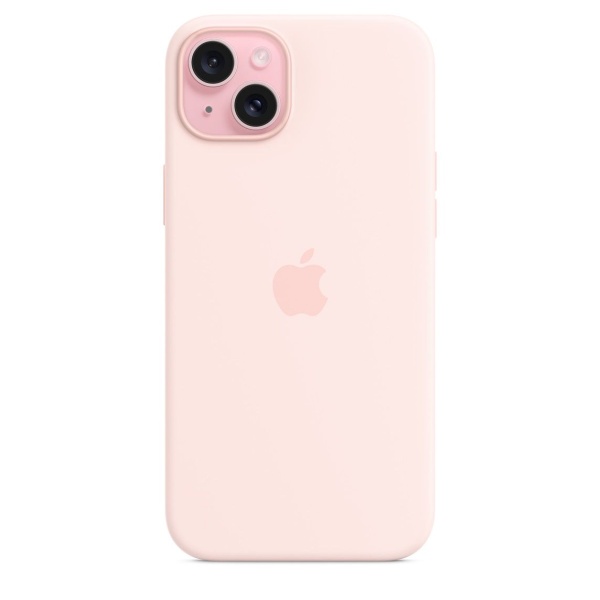  Чехол силиконовый MagSafe iPhone 15 Plus, розовый