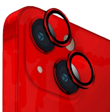 Защитное стекло камеры на iPhone 14 /14 Plus, красный