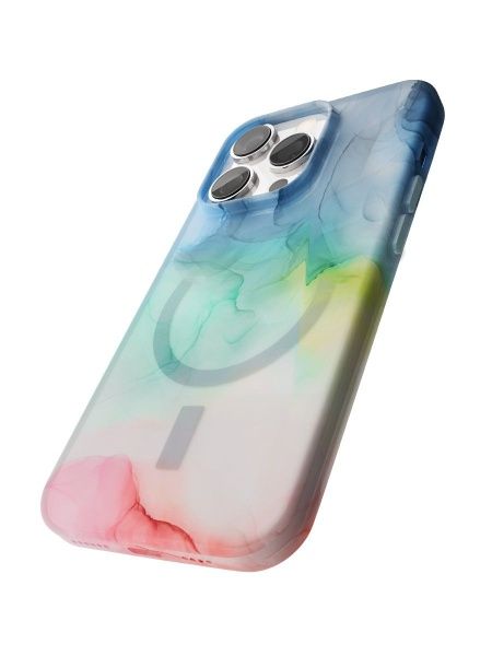 Чехол защитный “vlp” Splash case с MagSafe для iPhone 14 Pro, радужный