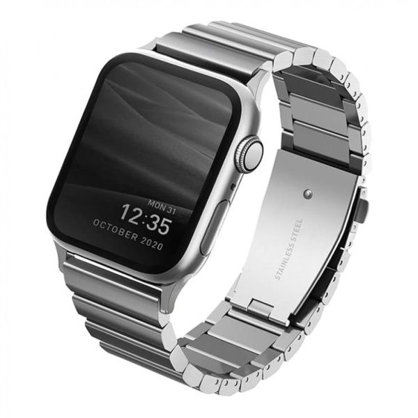 Ремешок Uniq Strova для Apple Watch 49/45/44/42mm, серебристый