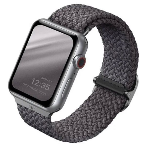Ремешок Uniq ASPEN для Apple Watch 49/45/44/42mm, серый