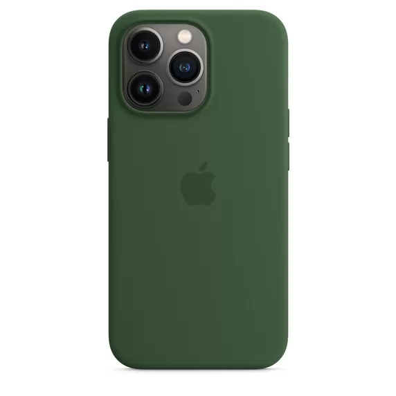 Чехол силиконовый MagSafe на iPhone 13 Pro, зеленый