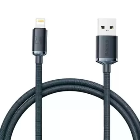 Зарядный провод Baseus Crystal Shine Series USB - Lightning 1.2м, темно-синий