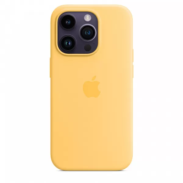 Чехол силиконовый MagSafe iPhone 14 Pro, желтый