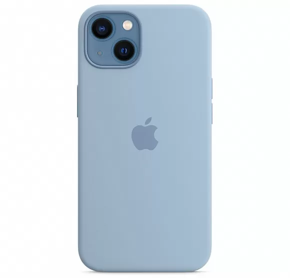 Чехол силиконовый MagSafe iPhone 14 Plus, голубой